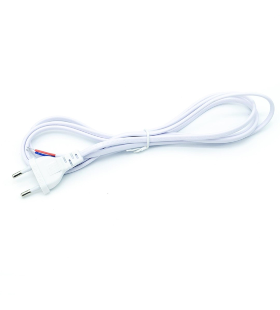 Sznur przyłączeniowy 2m 2x0,5 biały