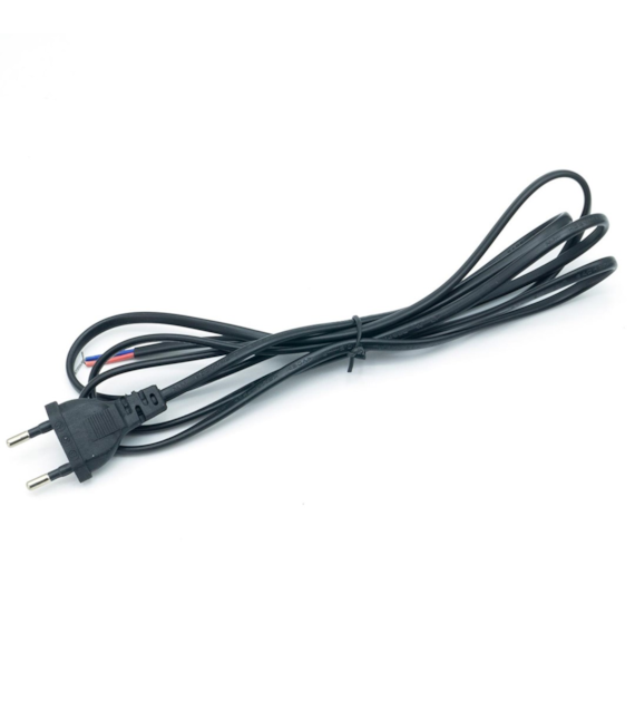 Sznur przyłączeniowy 2m 2x0,5 czarny