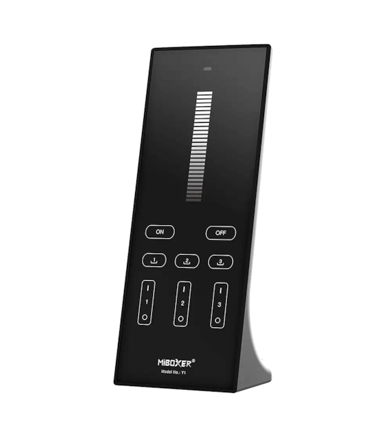 Vertical remote MONO RF 3 zones, 3 scenes black