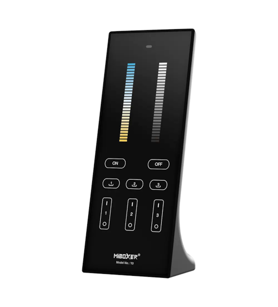Vertical remote CCT RF 3 zones, 3 scenes black