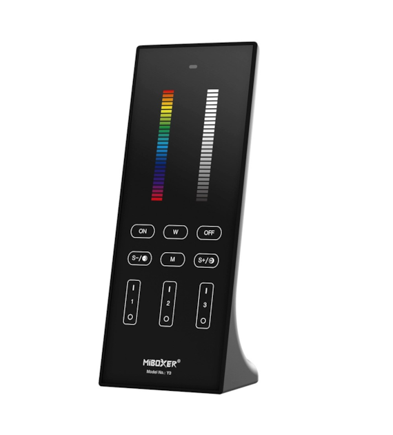 Vertical remote RGB+CCT RF 3 zones black